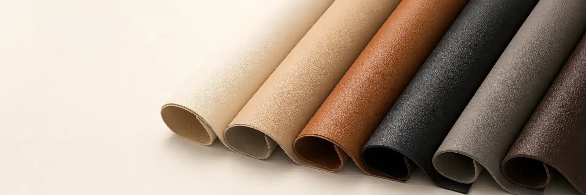 PVC and PU synthetic leather material samples